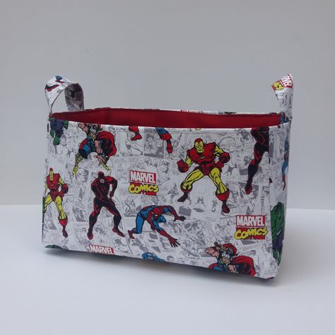 Book Caddy, Superhero Baby Shower, Diaper Changing Station, Diaper Storage, Winnie The Pooh Nursery, Superhero Kids, Fabric Organizer, Diaper Caddy, Dots Fabric