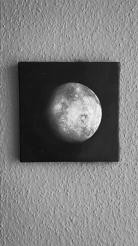 Moon Painting On Black Canvas, Full Moon Canvas Painting, Moon On Black Canvas, Moon Painting Acrylic, Moon Canvas Painting, Black Background Painting, Sunset Canvas Painting, Black Canvas Paintings, Abstract Portrait Painting