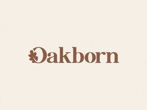 Oakborn Oak Logo, Tree Logo Design, Wood Logo, Coffee Shop Logo, Logos Ideas, Tree Logos, App Ui Design, Oak Leaf, Logo Images