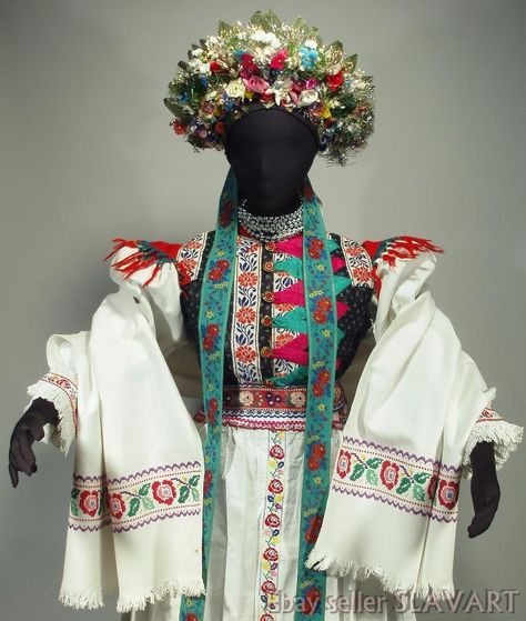 — slovak-folk-costumes: Bridal kroj from village... Slovak Wedding, Slovak Folklore, Slavic Culture, Slavic Folklore, Met Gala Dresses, Costumes Around The World, European Dress, National Dress, Folk Dresses