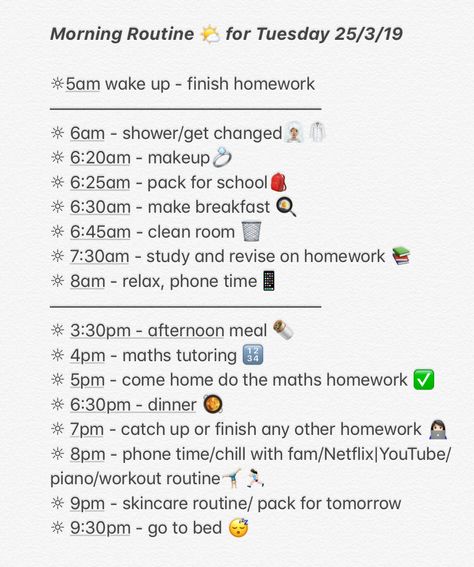 This is my morning routine for that certain day, morning routines help me be organised and finalise my day! Routine School, Homework Organization, Morning Routine School, Apps For Teens, My Morning Routine, Glow Up, Morning Routines, Math Tutor, Math Homework