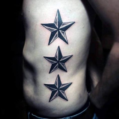 3 Stars Tattoo, Star Tattoos For Men, Tattoo With Meaning, Nautical Star Tattoos, Star Tattoo Meaning, Tattoos With Deep Meaning, Nautical Star, Man Tattoo, Wild Tattoo