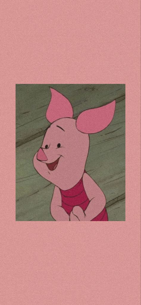 Piglet Wallpaper, Piglet Disney, Vintage Disney Posters, Piglet Winnie The Pooh, Baby Piglets, Disney Cuties, Disney Characters Wallpaper, Winnie The Pooh Pictures, Retro Wallpaper Iphone