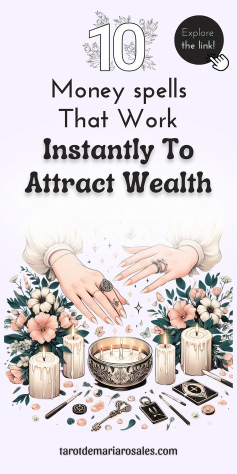 10 Money Spells That Work Instantly To Attract Wealth Money Manifestation Rituals, Sigil For Wealth And Prosperity, Prosperity And Abundance Spell, Wealth Spells Money, Spells For Manifestation, Financial Abundance Spell, Money Spells That Actually Work, Powerful Money Spell Chants, Money Bath Ritual