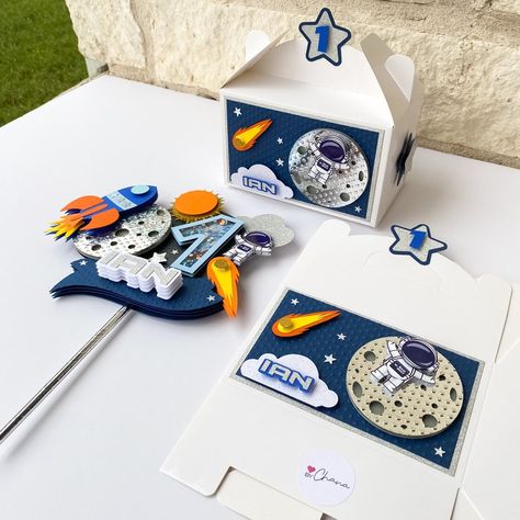 Space Favors, Space Party Favors, Personalized Gift Boxes, Rocket Party, Astronaut Party, First Trip Around The Sun, Astronaut Birthday, Outer Space Party, Outer Space Birthday