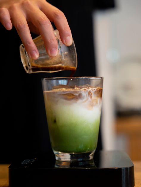 Kurasu's take on the well-loved dirty matcha drink. The creamy delicious matcha latte with an additional splash of espresso to top it all off. Visit Kurasu Kyoto Stand and grab yourself a glass! After the first sip, you will know why this is one of our most well-loved drinks. Opening Hours:⁠ ⁠ Kyoto Stand⁠ MON-SUN 8am-6pm (Closed on Wednesday)⁠ ⁠ Kurasu Ebisugawa⁠ MON-SUN 10am-6pm⁠ Dirty Matcha, Kurasu Kyoto, Matcha Drink, Opening Hours, Matcha Latte, On Wednesday, Coffee Recipes, Kyoto, The Well