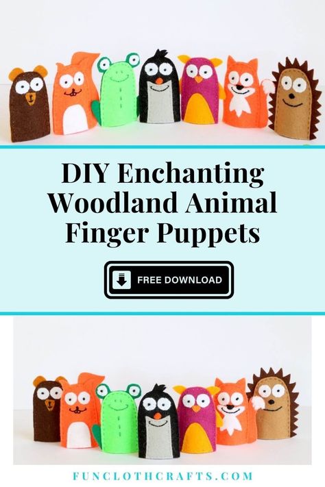 Animal Finger Puppets, Diy Woodland, Felt Puppets, Felt Finger Puppets, Fox Squirrel, Felt Crafts Patterns, Minding My Own Business, Felt Crafts Diy, Finger Puppet