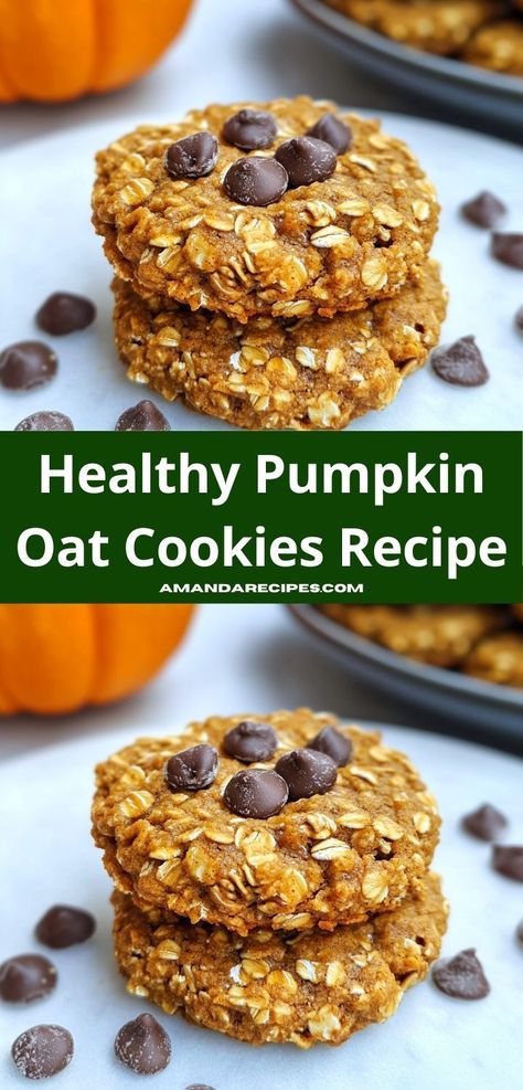 Looking for delicious cookies recipes? Try these Healthy Pumpkin Oat Cookies! An easy cookies recipe that's packed with nutritious pumpkin flavor. Perfect for dinner ideas, and also a healthy pumpkin dessert option for your family. Pumpkin Oat Cookies, Oat Cookies Recipe, Healthy Oat Cookies, Healthy Pumpkin Recipes, Healthy Pumpkin Dessert, Oat Cookie Recipe, Pumpkin Oats, Pumpkin Recipes Healthy, Pumpkin Recipes Easy