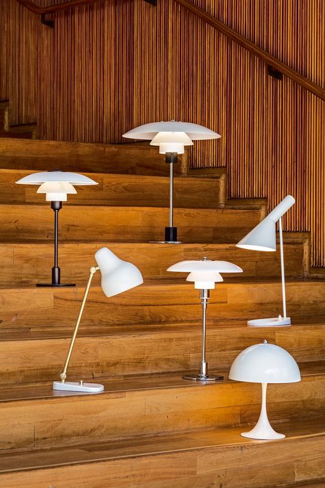 Poulsen Lamp, Ph Lamp, Louis Poulsen Lighting, Scandinavian Lighting, Beautiful Table Lamp, Poul Henningsen, Beach House Design, Louis Poulsen, White Table Lamp