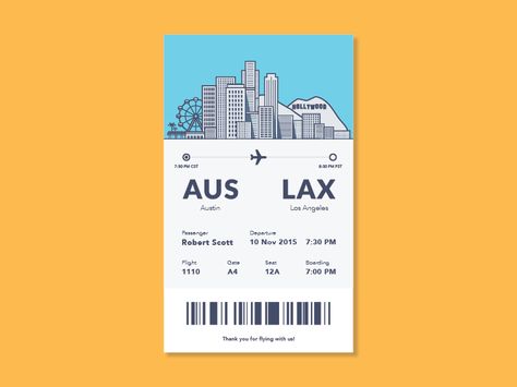 Boarding Pass UI Concepts by Dribbble Designers – Inspiration Supply – Medium Transport Branding, Boarding Pass Design, Flight App, Airplane Ticket, Title Block, Card Ui, Tattoo Trend, Ticket Design, Power Points