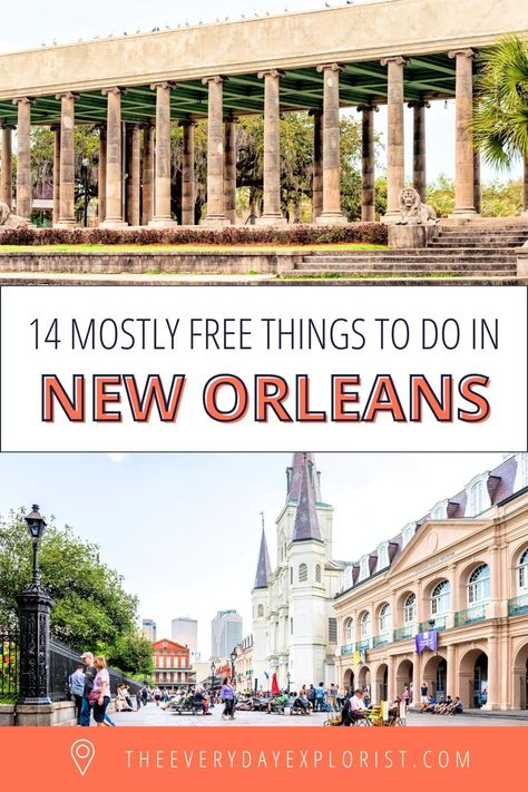 Discover the charm of New Orleans without breaking the bank! This vibrant city offers a rich mix of culture, history, and delicious cuisines - and the best part? Many of its must-see attractions and activities are absolutely free (or close to it!) Get ready to fall in love with the Big Easy all over again as I take you on a fun-filled tour of the 14 mostly free things to do in New Orleans, Louisiana! New Orleans Vacation, Louisiana Travel, The Big Easy, Budget Travel Destinations, Come With Me, Carnival Cruise, Big Easy, Global Travel, New Orleans Louisiana