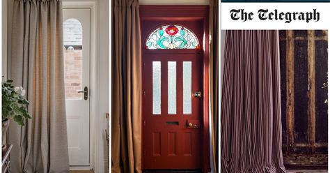 How the humble door curtain became the latest home must-have Curtains Over Front Door, Front Door Curtains, Front Door Entryway, Stylish Doors, Thick Curtains, Doorway Curtain, Door Entryway, Winter Door, Cast Iron Radiators