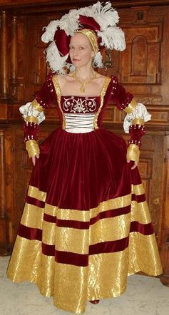 Centuries Sewing: Historical Clothing and Costumes Cranach Dress, Steampunk Mode, 16th Century Fashion, German Costume, Medieval Garb, German Outfit, German Dress, Medieval Costume, Period Outfit