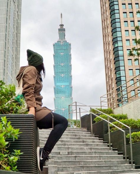 15 Instagrammable Places in Taipei + Photo Spot Map! [2023] - Eternal Arrival Taiwan Travel Photography, Taiwan Outfit Travel, Taipei Outfit, Taipei Aesthetic, Waterfall Park, Travel Taiwan, Couple Travel Photos, Taipei Travel, Taipei 101