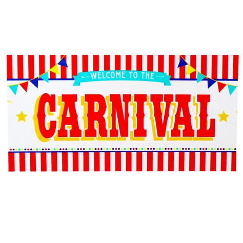 PRICES MAY VARY. MATERIAL: Durable great quality Plastic. Won't Rip! No tearing or breaking! SIZE: 6 ft. x 3 ft. Nice big outlay! Large enough to decorate your home wall! PARTY DECOR: Welcome your guest with this big bright colorful carnival welcome banner that will make a statement and dress up your party giving it that finishing touch! ATTRACTIVE: Let people see from far where your party is! This eye catching carnival sign will standout and be noticed from far!! MULTIPURPOSE CIRCUS CARNIVAL BA Carnival Backdrop, Circus Banner, Carnival Decor, Carnival Theme Party, Carnival Signs, Carnival Party Decorations, Carnival Background, Carnival Decorations, Welcome To Christmas