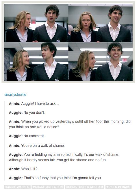 Annie: Auggie, I have to ask... Auggie: No you don't. Covert Affairs - 1x06 - Houses of the Holy Piper Perabo, Covert Affairs, Ugly Betty, Under The Dome, Houses Of The Holy, Funny Movies, Tv Show Quotes, Me Tv, Book Tv