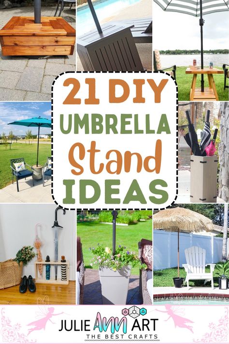 Umbrella Stands Outdoor, Outdoor Umbrella Stand Ideas, Umbrella Base Weight Ideas, Umbrella Holder Diy Patio, Diy Cantilever Umbrella Base, Diy Outdoor Umbrella Holder, Diy Parasol Base, Outdoor Patio Umbrella Ideas, Cantilever Umbrella Base Diy Ideas