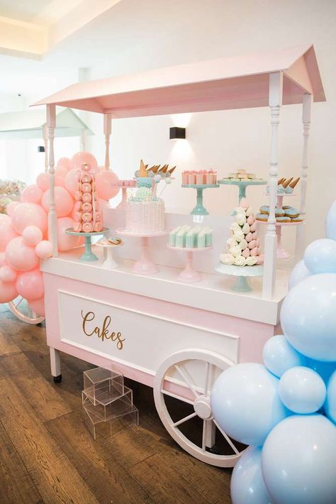 ice cream Birthday Party Ideas | Photo 1 of 11 | Catch My Party Ice Cream Cart Birthday Party, Diy Ice Cream Cart Birthday Parties, Diy Party Cart, Ice Cream Shop Birthday Party, Ice Cream Cart Diy, Cart For Party, Diy Ice Cream Cart, Ice Cream Birthday Party Ideas, Food Truck Ideas