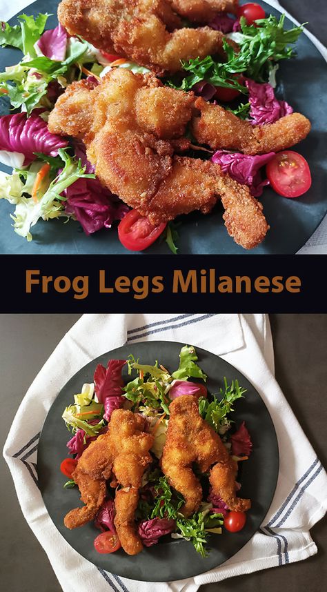 Frog Legs Milanese. Easy, frog legs, how to cook, recipe easy, how tofry, recipe fried, how to make, Milanese, Italian, French, food, recipe, dinner. Frog Legs Recipe, Fried Frog Legs, Must Have Kitchen Gadgets, Holiday Dessert Recipes, Recipe Dinner, Fish Recipe, Thanksgiving Food, Smart Cooking, Wild Game