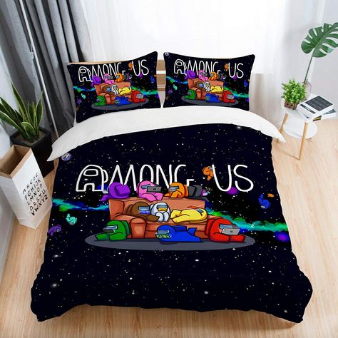 Among Us Bedding set #amongusbedding #amongusblanket #amonguscushion #amongusbedroomdecor Among Us Bedroom Ideas For Boys, Among Us Bedroom, Among Us Room, Bedroom Ideas For Boys, Cool Stuff To Buy, Gamer Bedroom, Bedroom Theme, Stuff To Buy, 100 Cotton Duvet Covers