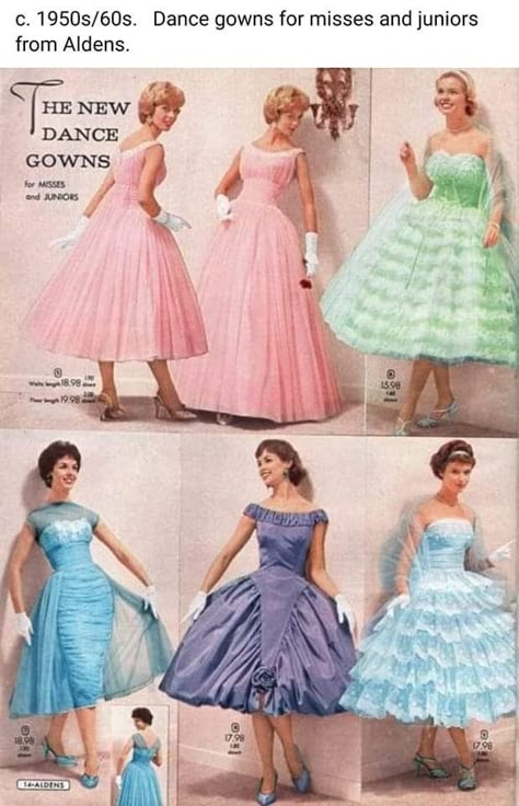 1960s Prom Dress, 50s Prom Dresses, 1950s Prom, 1950s Prom Dress, Vintage Dress Sewing Patterns, Zombie Prom, Vintage Bridesmaid Dresses, 80s And 90s Fashion, Vintage Prom