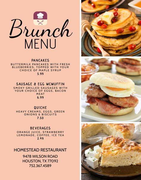 Bunch Menu Ideas, Breakfast Ideas Restaurant, Breakfast Ideas For Restaurant, Online Menu Design, Breakfast Menu Design Ideas, Lunch Menu Ideas Restaurant, Brunch Restaurant Food, Breakfast Menu Ideas Restaurant, Breakfast Restaurant Ideas