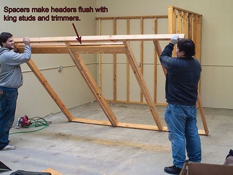 Build An Office In Your Workshop or Garage - Extreme How To Half Garage Half Office, Office Addition To House, Garage With Office Space, Hanging Drywall, Workshop Office, Recycled Door, Garage Diy, Wall Storage Systems, Vertical Bike