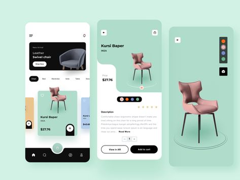 Mobile Interface Design, Mobile Marketing Design, Furniture App Design, App Design Trends, Mobile App Interface, Ux Design Principles, E-commerce App, App Design Layout, Ux App Design