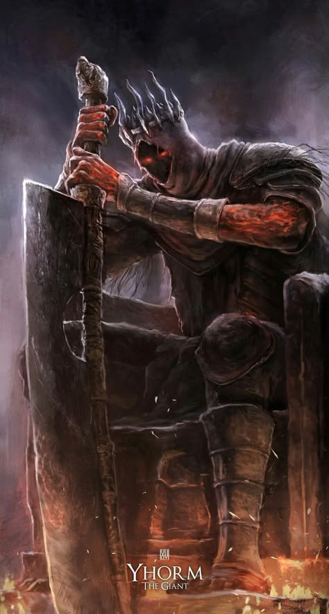 Dark souls 3 art Yhorm The Giant, Souls Wallpaper, Dark Souls Game, Sif Dark Souls, Dark Souls Wallpaper, Dark Souls Artwork, Demon's Souls, Dark Souls 2, Bloodborne Art