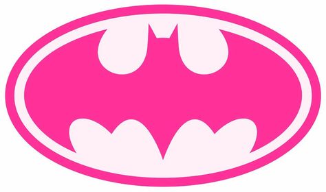 Pink Batman Logo, Batgirl Symbol, Batgirl Party, Batgirl Logo, Batman Printables, Pink Batman, Supergirl Birthday, Girl Superhero Party, Batman And Batgirl