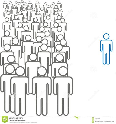 Colorful standout outside crowd symbol people. One colorful person stands out fr #Sponsored , #Sponsored, #Sponsored, #crowd, #Colorful, #stands, #symbol Big Crowd, Geometric Shapes Art, Shape Art, People Illustration, Graphic Design Typography, Typography Design, Geometric Shapes, Stock Illustration, The Outsiders