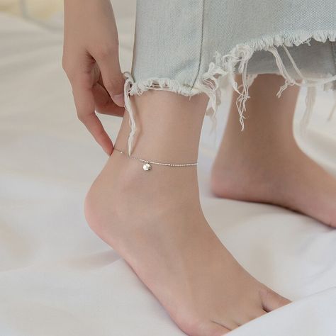 Silver Leg Anklet, Leg Chain Anklets, Accessories 2022, Accessories 2020, Leg Chain, Gold Necklace Simple, Best Friend Necklaces, Ankle Chain, Girly Accessories