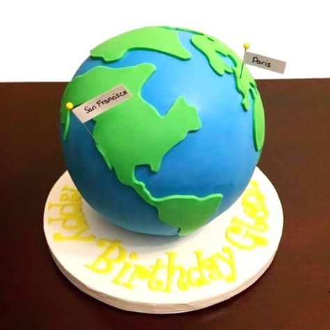 Map Cake, Globe Cake, Pinata Cake, Diy Cake Topper, Cake Stuff, Exchange Student, Just Cakes, Cake Cover, Cake Decorating Tools