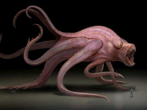 Opening Scene, Lovecraftian Horror, Dark Creatures, Creature Artwork, Fantasy Beasts, Cosmic Horror, 다크 판타지, Alien Concept Art, Monster Concept Art