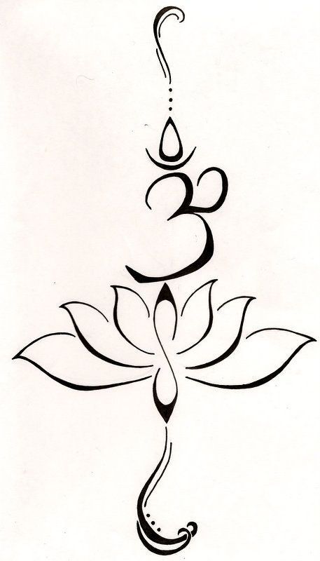 Lotus Om Tattoo, Om Lotus Tattoo, Simple Lotus Tattoo, Om Symbol Tattoo, Om Tattoo Design, Butterfly Art Drawing, Yoga Tattoos, Pretty Hand Tattoos, Unalome Tattoo