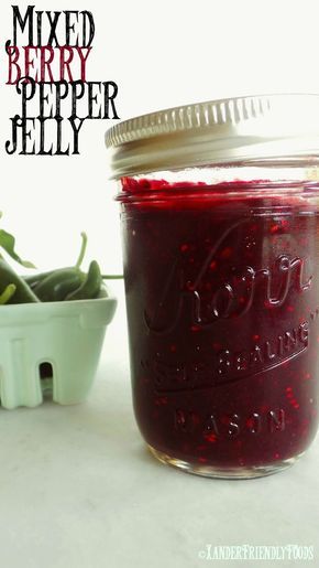 Easy to make, Mixed Berry & Serrano Pepper Jelly. Sweet with Heat topping pairs wonderfully with crackers smothered in creamy spread. GF,V & Allergy friendly Jalapeno Jelly Recipes, Pepper Jelly Recipes, Jalapeno Jam, Preserving Recipes, Jelly Sweet, Jalapeno Jelly, Hot Pepper Jelly, Jam Recipes Homemade, Holiday Appetizer