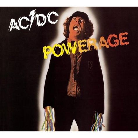 AC/DC - Powerage. This is the Angus Young portrait I would want to get tattooed Rock Album Cover, Rock Album Covers, Musica Disco, Classic Album Covers, Riff Raff, Bon Scott, Angus Young, Zz Top, Metal Albums