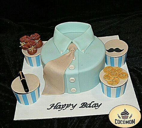 Cake For Banker, Cakes For Bankers, Unique Birthday Cakes, Boss Office, Unique Birthday, Tri Cities, Fresh Cream, Cake Creations, Cake Decoration