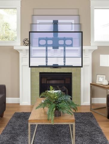 Mantle Upgrade, Pull Down Tv Mount, Mantel Mount, Best Tv Wall Mount, Tv Above Fireplace, Fireplace Tv Mount, Tv Wall Ideas, Above Fireplace, Tv Over Fireplace