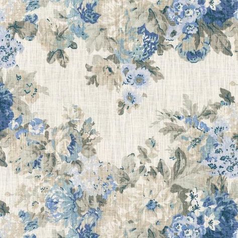 Juliet Bluebell Fabric, Blue Floral Drapery Fabric, Grey Blue Ecru Floral Bouquet Curtains Fabric, U Floral Drapery Fabric, Floral Drapery, Curtain Rings With Clips, Waverly Fabric, Toile Fabric, Indigo Fabric, Cafe Curtains, Drapery Panels, Custom Curtains