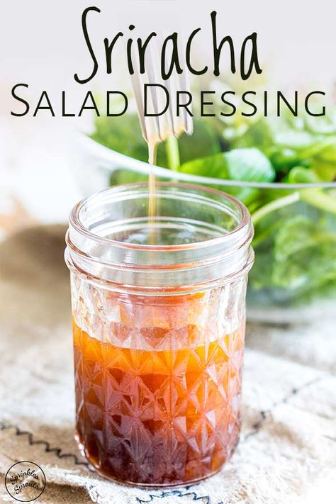 Siracha Honey Vinaigrette, Sriracha Salad Dressing, Vegetable Salad Dressing, Sriracha Dressing, Maple Balsamic Vinaigrette, Chicken Salad Dressing, Dressing Salad, Salad Dressing Recipes Healthy, Delicious Salad Dressings