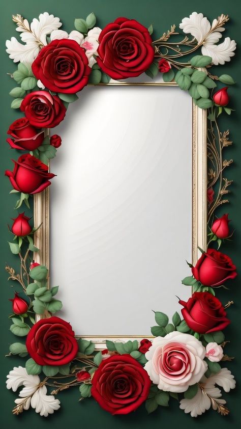 Flower Background Design, Flower Picture Frames, Wedding Card Frames, Floral Cards Design, Photo Frame Wallpaper, Flower Graphic Design, Siluete Umane, Photo Art Frame, Floral Border Design