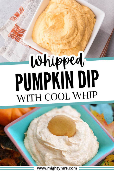 This pumpkin dip is made with Cool Whip, vanilla instant pudding mix, and cream cheese for a light and fluffy dip, perfect for fall gatherings and Halloween parties. This pumpkin dip is light and tastes great paired with Nilla waffers, apples or even pretzels. This is an addicting treat you won't be able to get enough of.