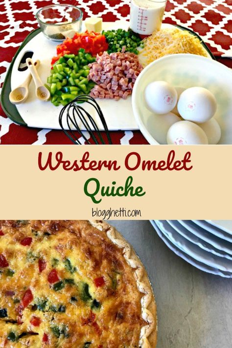 Western Omelet Quiche Western Quiche, Western Omelet Quiche, March Recipes, Savoury Meals, Deep Dish Pie, Jenny Cookies, Breakfast Easy, Ham Steaks, Break Fast