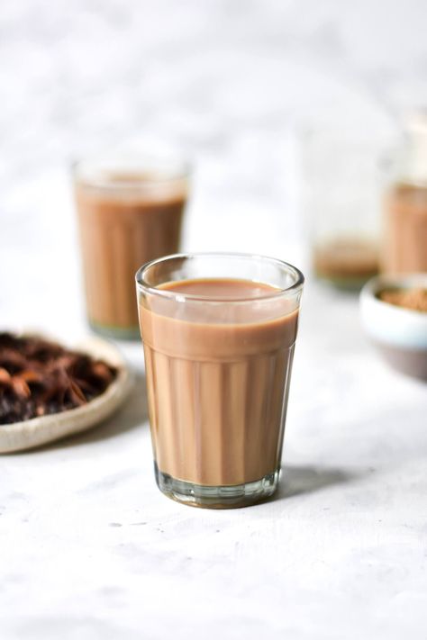 Masala Chai (Indian Spiced Tea) Recipe | Shivani Loves Food Karak Tea Photography, Chai Indian, Spiced Tea Recipe, Masala Chai Recipe, Cafe Photography, Spiced Tea, Ginger Tea Recipe, Tea Photography, Pav Bhaji Masala