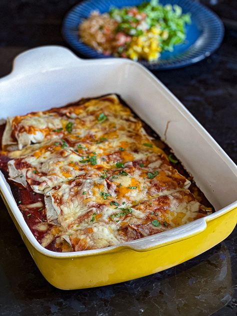 Traeger Smoked Chicken Enchiladas Recipe Smoked Chicken Enchiladas, Smoked Enchiladas, Traeger Smoked Chicken, Best Chicken Enchilada Recipe, Traeger Chicken, Chicken In The Oven, Best Enchiladas, Chicken Enchilada Bake, Chicken Enchiladas Recipe