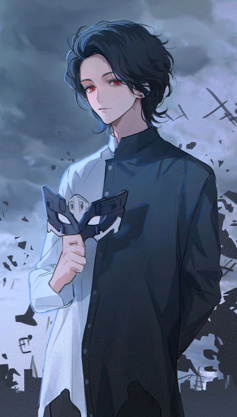 2d Illustration, Anime Demon Boy, Dark Anime Guys, Character Design Male, Anime Drawings Boy, Anime Angel, Fanarts Anime, Handsome Anime Guys, Handsome Anime