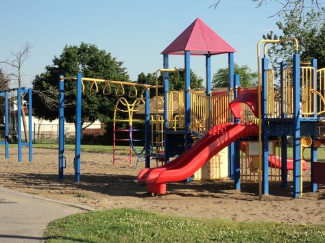 School Playground Aesthetic, Playground Reference, Park Playground Aesthetic, 90s Playground, Nostalgic Playground, Kidcore Playground, Playground Nostalgia, Playground Aesthetic, Old Playground