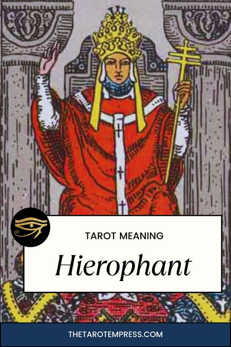 The Hierophant Tarot Meaning, The Hierophant Tarot Card, Hierophant Tarot Card, The Hierophant Tarot, Hierophant Tarot, Tarot Reading Spreads, Empress Tarot, Tarot Meanings, The Hierophant