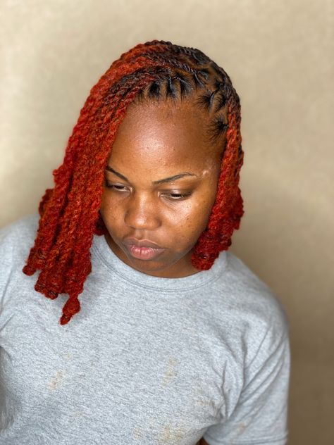 2 Strand Twist Bob Locs, Two Strand Twist Loc Ponytail, Two Strand Twist Bob Locs, Dreadlock Hairstyles Two Strand Twist, Two Strand Twist Bob Style, Invisible Locs Bob With Color, Loc Two Strand Twist Bob, Two Strand Bob Locs, Invisible Loc Bob Twist